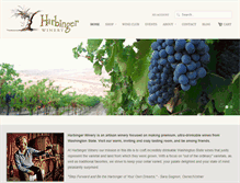 Tablet Screenshot of harbingerwinery.com